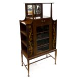 Shapland and Petter (attributed), a Glasgow School mahogany and inlay display cabinet,