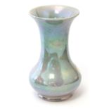 William Moorcroft, a pale blue lustre vase, baluster form with everted rim, impressed marks, 17.