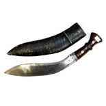 Replica WW1 Gurka Kukri knife and scabbard.