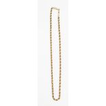 A 9ct gold twisted rope necklace approx 25.
