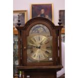 A 'Fenclock Suffolk' traditional mahogany longcase clock, Roman numerals,