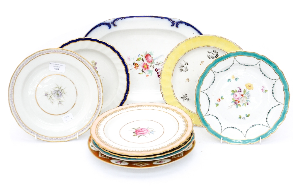 A collection of late 18th Century Derby dessert and dinner plates,