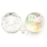 A CIIG glass paperweight, globular form,