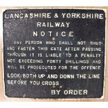 Lancashire and Yorkshire notice penalty cast notice Preston/Southport