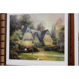 Thomas Kinkade 1996, framed and glazed limited edition 905/965 print 'Windsor Manor',