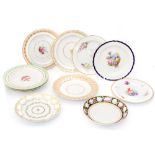 A collection of late 18th Century Derby sandwich and dessert plates,