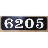 Locomotive smoke box number plate cast from original patterns,