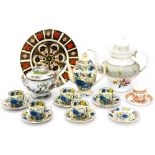 A Rockingham teapot with Masons Regency pattern part coffee set,