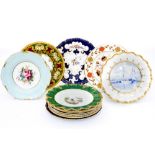 A collection of early 20th Century Crown Derby sandwich and dessert plates,