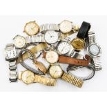 Fifteen various wrist watches including a pocket watch