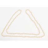 A string of simulated pearls measuring approx 53 inches (no fastener,