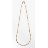 A 9ct gold flat curb necklace, 16 inches approx, 3.