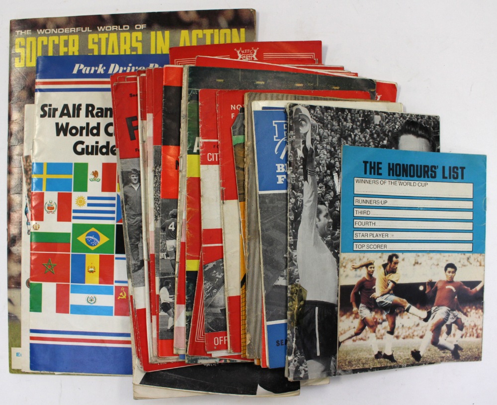 A small collection of various football programmes dating to the 1960's and 1970's.