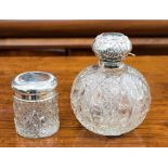 An early 20th century silver topped scent bottle, James Deakin and Sons, Chester 1900,