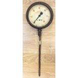 Vacuum brake gauge LMS red lettering