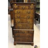 A George III style mahogany chest on chest,