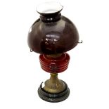 A late 19th/early 20th Century oil lamp,