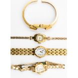 A ladies 9ct gold bracelet watch, together with a G.