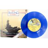 A Rod Stewart vinyl single in blue, 'Sailing' (on both sides) with original sleeve,