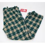 A pair of Nicolas Soames (grandson of Winston Churchill) green wool, tartan check trousers,