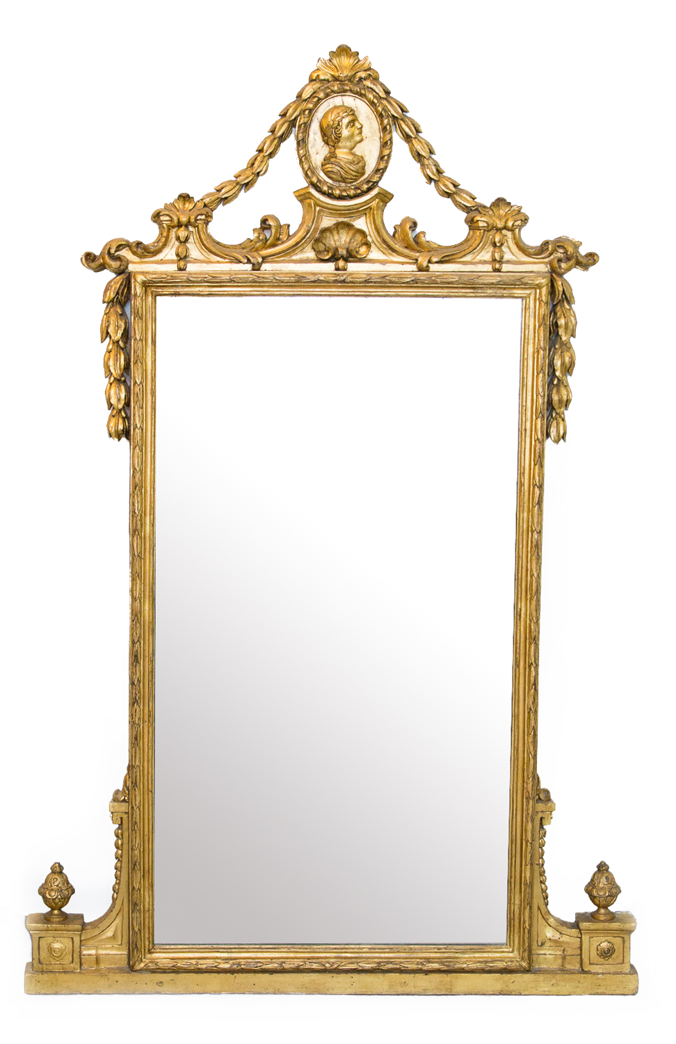 An early 19th Century giltwood carved mirror,