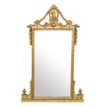 An early 19th Century giltwood carved mirror,