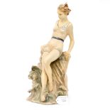 A circa 1920s Italian figure of lady in swim ware,