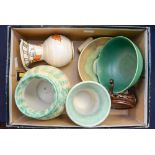 Art Deco ceramics including Pilkington Lancastrian bowl,