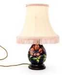 A Moorcroft 'Anemone' table lamp