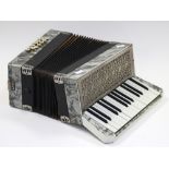 An 'Alvari' piano accordion, 24 treble keys, 12 bass.