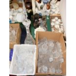 A large collection of cut-glassware various to include Large decanter, other decanters,bowls,