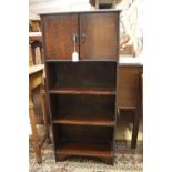 An early 20th Century oak smokers cabinet,