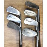 Golf Memorabilia: A collection of seven hickory shafted, Tom R.