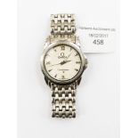 A Omega "Constellation" gents wristwatch, Roman and baton numerals, bracelet strap,