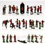 A large collection, of approx 130 lead figures, including soldiers, animals,