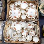 A part Royal Albert "Old Country Roses" Dinner and Teaset, to include plates, tureens, bowls,