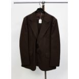 A Gents brown pin striped suit, a Gents coat,