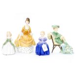 Four Royal Doulton Lady figures comprising, 'Ascot' HN2356, 'Coralie' HN2307,