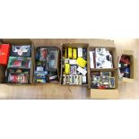 A collection of six boxes of Bygones and Corgi toy cars and models.