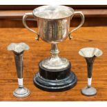 An early 20th century silver twin handled trophy, William Hutton and Sons, Birmingham 1913,