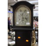 An early 20th Century mahogany stained eight day Grandmother clock,
