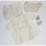 Two Vyella style boys dresses together with a 'Parachute' silk Christening gown and pair of blue