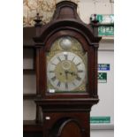 18th Century longcase clock by William Camden London, with pendulum, two weights and key,