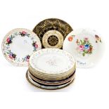 A collection of early 19th Century hand painted Derby plates