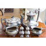 A Victorian 18 piece fish eater set with silver cuffs, two pairs of knife rests,