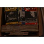 One box of "Trains Illustrated" Magazines from the 1950's.