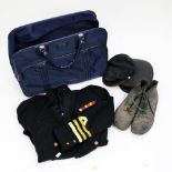 A bag containing military style uniform,