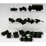 A collection of unboxed Dinky Military vehicles various.