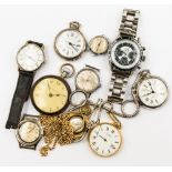 Ten pocket and wristwatches various makes