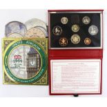 Presentation packs of uncirculated coins 1999 (last coins of the 20th Century) another boxed